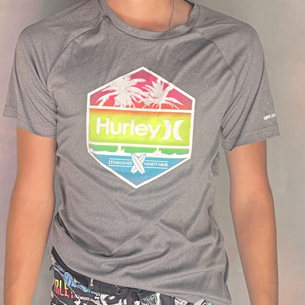 Hurley swim shirt boys large